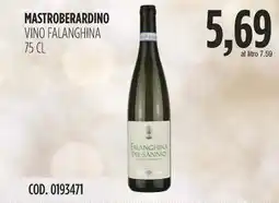 Carico Cash & Carry Mastroberardino vino falanghina offerta