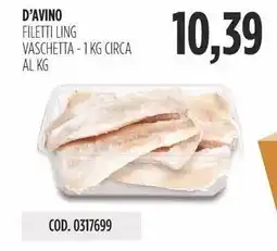 Carico Cash & Carry D'avino filetti ling vaschetta offerta