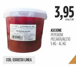 Carico Cash & Carry Ascione peperoni piccanti/aceto offerta