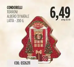 Carico Cash & Carry Condorelli torroni albero di natale latta offerta