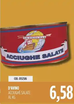 Carico Cash & Carry D'avino acciughe salate offerta