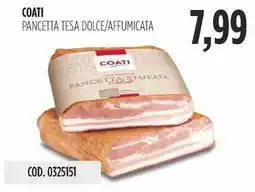 Carico Cash & Carry Coati pancetta tesa dolce/affumicata offerta