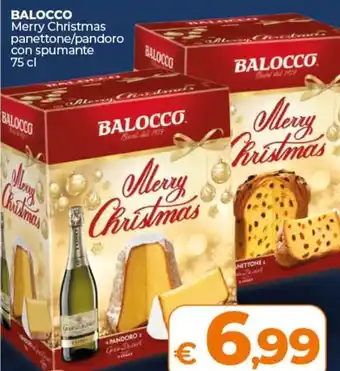 BALOCCO Merry Christmas panettone/pandoro con spumante