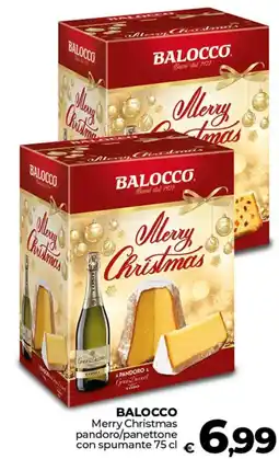 Ipercoop BALOCCO Merry Christmas pandoro/panettone con spumante offerta