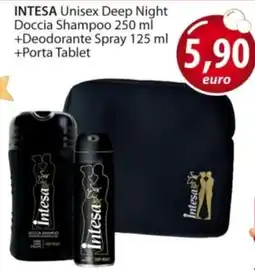Acqua & Sapone INTESA Unisex Deep Night Doccia Shampoo + Deodorante Spray + Porta Tablet offerta