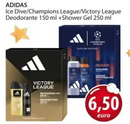 Acqua & Sapone ADIDAS Ice Dive/Champions League/Victory League Deodorante + Shower Gel offerta