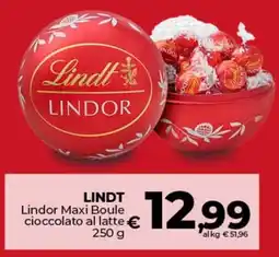 Ipercoop LINDT Lindor Maxi Boule cioccolato al latte offerta