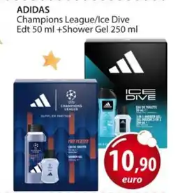 Acqua & Sapone ADIDAS Champions League/Ice Dive Edt + Shower Gel offerta
