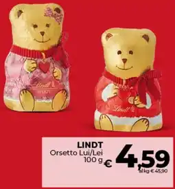 Ipercoop LINDT Orsetto Lui/Lei offerta