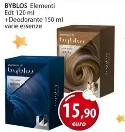 Acqua & Sapone BYBLOS Elementi Edt + Deodorante offerta
