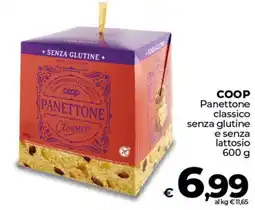 Ipercoop COOP Panettone classico senza glutine e senza lattosio offerta