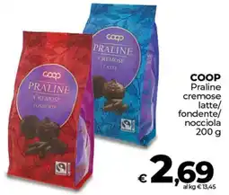 Ipercoop COOP Praline cremose latte/ fondente/ nocciola offerta