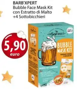 Acqua & Sapone BARB'XPERT Bubble Face Mask Kit con Estratto di Malto +4 Sottobicchieri offerta