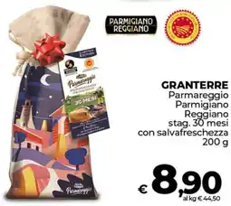 Ipercoop GRANTERRE Parmareggio Parmigiano Reggiano stag. 30 mesi con salvafreschezza offerta