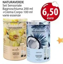Acqua & Sapone NATURAVERDE Set Sensoriale Bagnoschiuma + Crema Corpo offerta