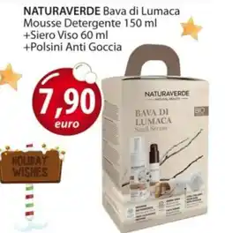 Acqua & Sapone NATURAVERDE Bava di Lumaca Mousse Detergente + Siero Viso + Polsini Anti Goccia offerta