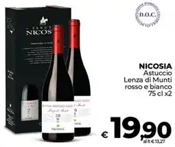 Ipercoop NICOSIA Astuccio Lenza di Munti rosso e bianco offerta