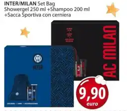Acqua & Sapone INTER/MILAN Set Bag Showergel + Shampoo + Sacca Sportiva con cerniera offerta