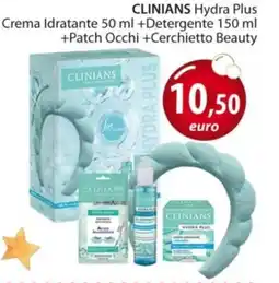 Acqua & Sapone CLINIANS Hydra Plus Crema Idratante + Detergente + Patch Occhi + Cerchietto Beauty offerta