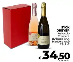 Ipercoop SYCK DREYER Astuccio Cremant d'Alsace Brut bianco e rosè offerta