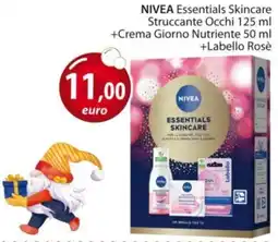 Acqua & Sapone NIVEA Essentials Skincare Struccante Occhi + Crema Giorno Nutriente + Labello Rosè offerta
