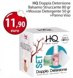Acqua & Sapone HQ Doppia Detersione Balsamo Struccante + Mousse Detergente + Panno Viso offerta