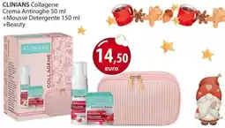 Acqua & Sapone CLINIANS Collagene Crema Antirughe + Mousse Detergente + Beauty offerta