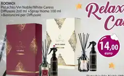 Acqua & Sapone ROOMOI Pistachio/Vin Noble/White Caress Diffusore + Spray Home + Bastoncini per Diffusore offerta
