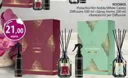 Acqua & Sapone ROOMOI Pistachio/Vin Noble/White Caress Diffusore + Spray Home + Bastoncini per Diffusore offerta