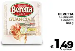 Ipercoop BERETTA Guanciale a cubetti offerta