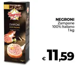 Ipercoop NEGRONI Zampone 100% Italiano offerta