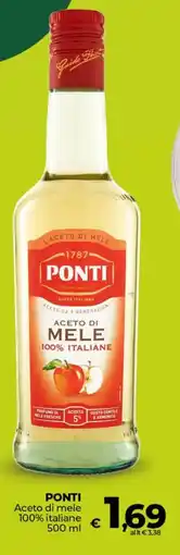 Ipercoop PONTI Aceto di mele 100% italiane offerta