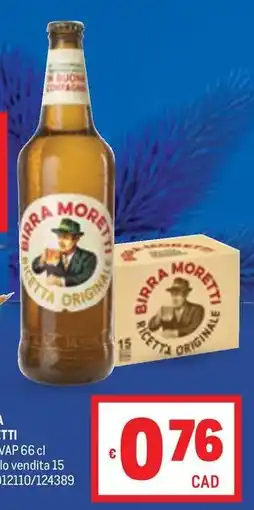 Metro Birra MORETTI offerta
