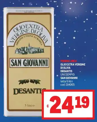 Olio extra vergine di oliva desantis san giovanni latta