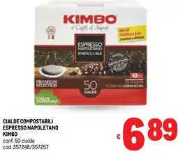 Metro Cialde compostabili espresso napoletano KIMBO offerta