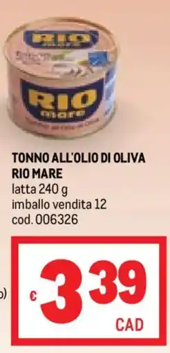 Metro Tonno all'olio di oliva RIO MARE offerta