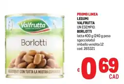 Metro Legumi valfrutta borlotti offerta