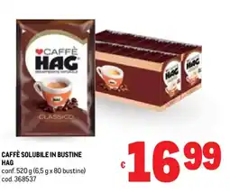 Metro Caffè solubile in bustine HAG offerta