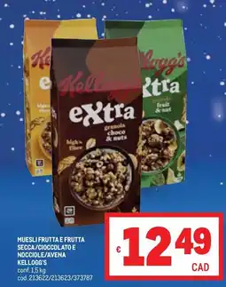 Metro Muesli frutta e frutta secca/cioccolato e nocciole/avena KELLOGG'S offerta