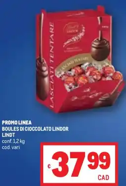 Metro Boules di cioccolato lindor LINDT offerta