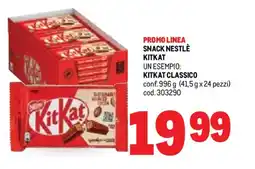 Metro Snack nestlé kitkat classico offerta