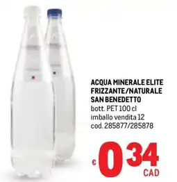 Metro Acqua minerale elite frizzante/naturale SAN BENEDETTO offerta
