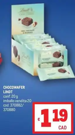 Metro Chocowafer LINDT offerta
