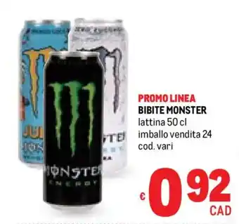 Metro Bibite MONSTER offerta
