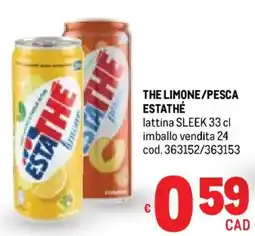 Metro The limone/pesca estathé lattina sleek offerta