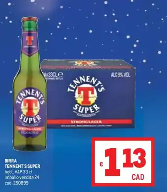 Metro Birra TENNENT'S SUPER offerta