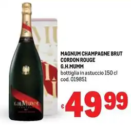 Metro Magnum champagne brut cordon rouge G.H.MUMM offerta