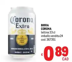 Metro Birra corona lattina offerta