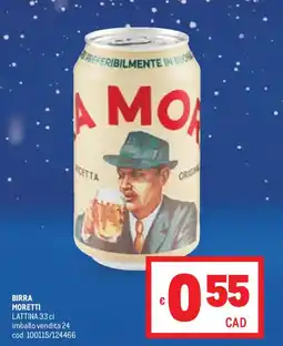 Metro Birra moretti lattina offerta