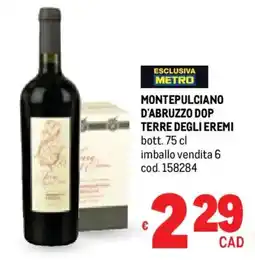 Metro Montepulciano d'abruzzo dop TERRE DEGLI EREMI offerta